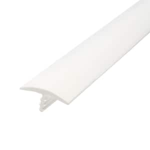 7/8 in. White Polyethylene Center Barb Hobbyist Pack Bumper Tee Moulding Edging 25 ft. Long Coil