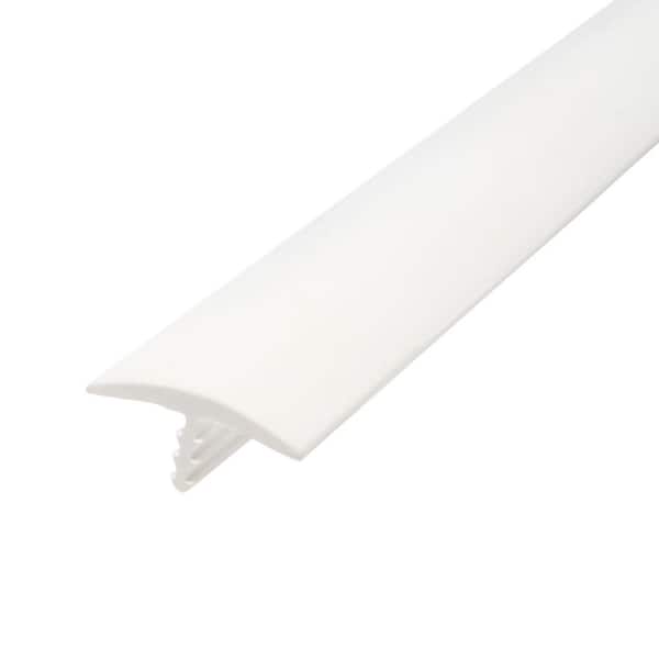 Outwater 7/8 in. White Polyethylene Center Barb Hobbyist Pack Bumper Tee Moulding Edging 25 ft. Long Coil