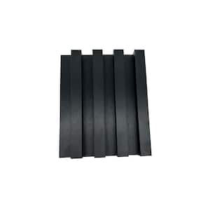 94.5 in. x 8.6 in. x 1 in. PVC Vinyl Indoor 4 Grid Cladding Panel in Black Brush Color (Set of 8-Piece)
