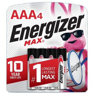 Energizer MAX Alkaline AAA Batteries, 4 Pack