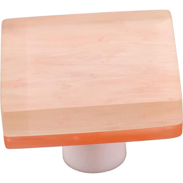 Lakeland 1-1/2 in. Crystal Orange Cabinet Knob