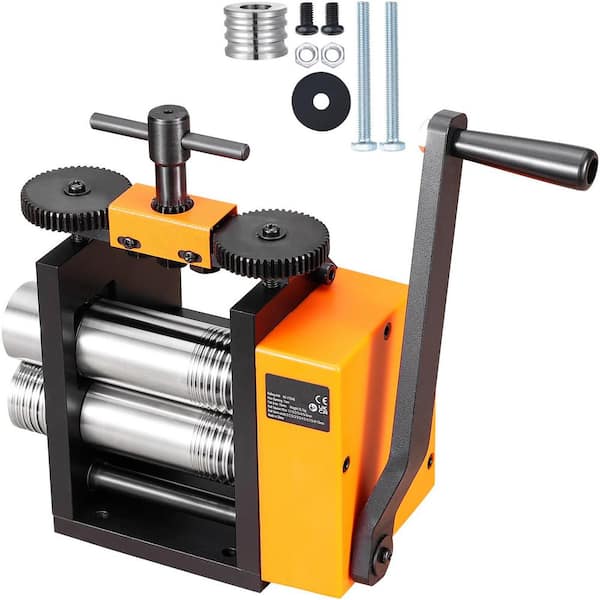 75 mm Jewelry Rolling Mill, 3-in-1 Multi-function Rolling Machine, 1:2 Gear Ratio, 0.03-6.5 mm Press Thickness