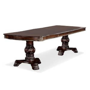 Caprock 118.5 in. Rectangle Brown Cherry Wood Dining Table with Extension Leaf (Seats 8)