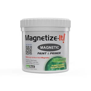 Magnetize-It Magnetic Paint and Primer (Water Based) - Eco Titan Extra Strong and Sustainable 1/2 L, Black