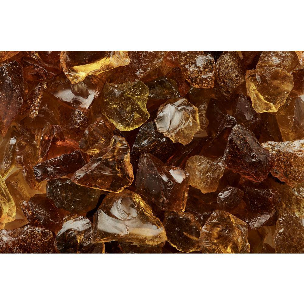 Chestnut Broken Fire Glass for Natural Gas and Propane
