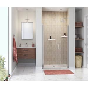 Manhattan 43 in. to 45 in. W x 68 in. H Frameless Pivot Shower Door Clear Glass in Chrome