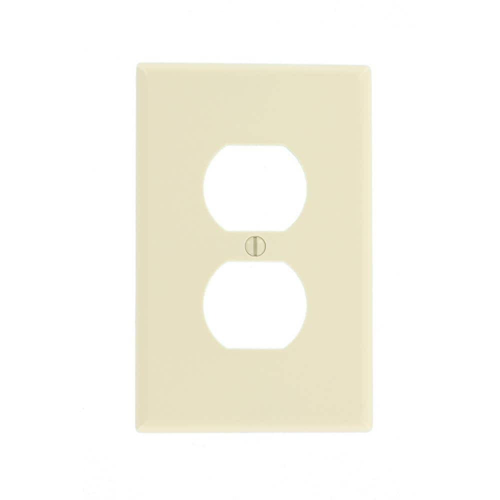 UPC 078477278321 product image for 1-Gang Light Almond Duplex Outlet/Receptacle Plastic Midway/Midsize Wall Plate ( | upcitemdb.com