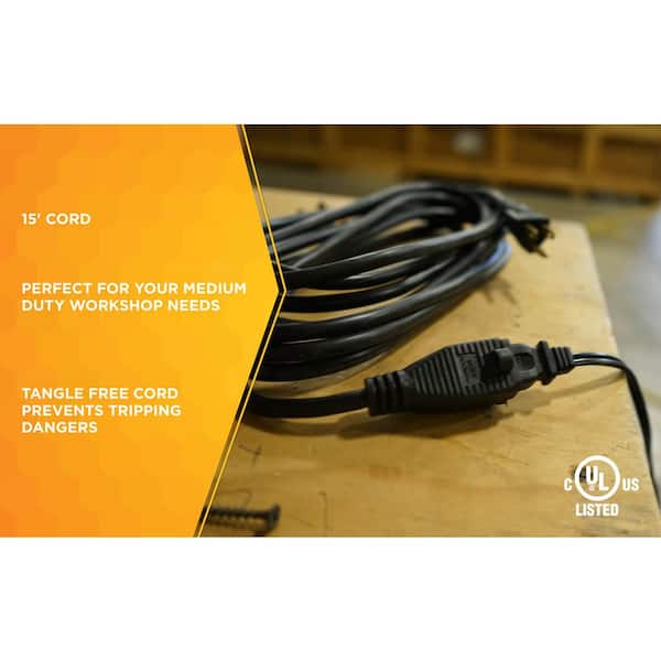 Woods 15 ft. 16/3 SJTW Outdoor Light-Duty Extension Cord 990261