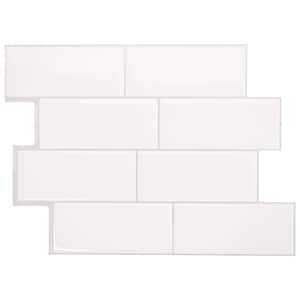 Metro Campagnola White 11.50 in. x 8.38 in. Vinyl Peel and Stick Tile (2.21 sq. ft./ 4-pack)