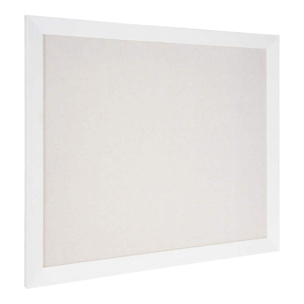 DesignOvation Beatrice White Fabric Pinboard Memo Board 217360 - The ...