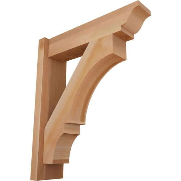 Ekena Millwork 6 in. x 24 in. x 20 in. Western Red Cedar Balboa Traditional Smooth Outlooker