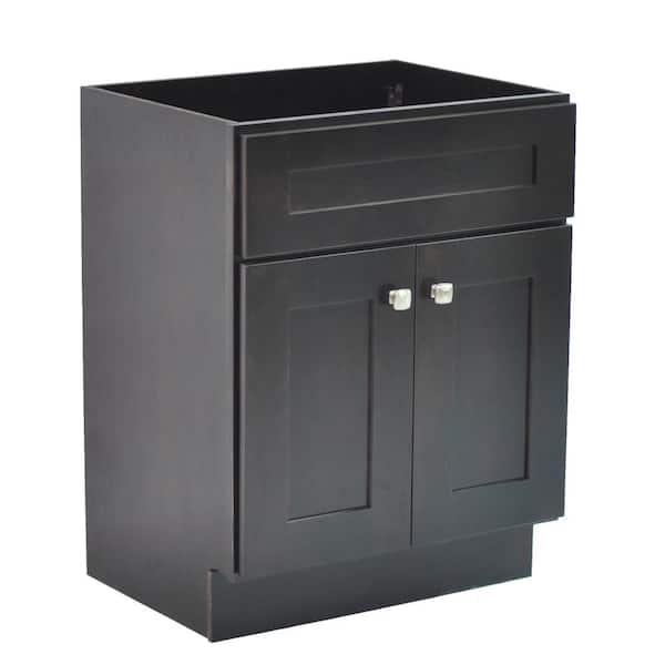 Design House Brookings Plywood 24 in. W x 18 in. D 2-Door Shaker Style Bath Vanity Cabinet Only in Espresso (Ready to Assemble)