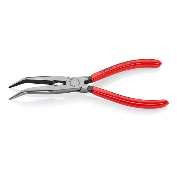 Knipex Angled Needle Nose Pliers 200 mm Plastic-Coated Handles