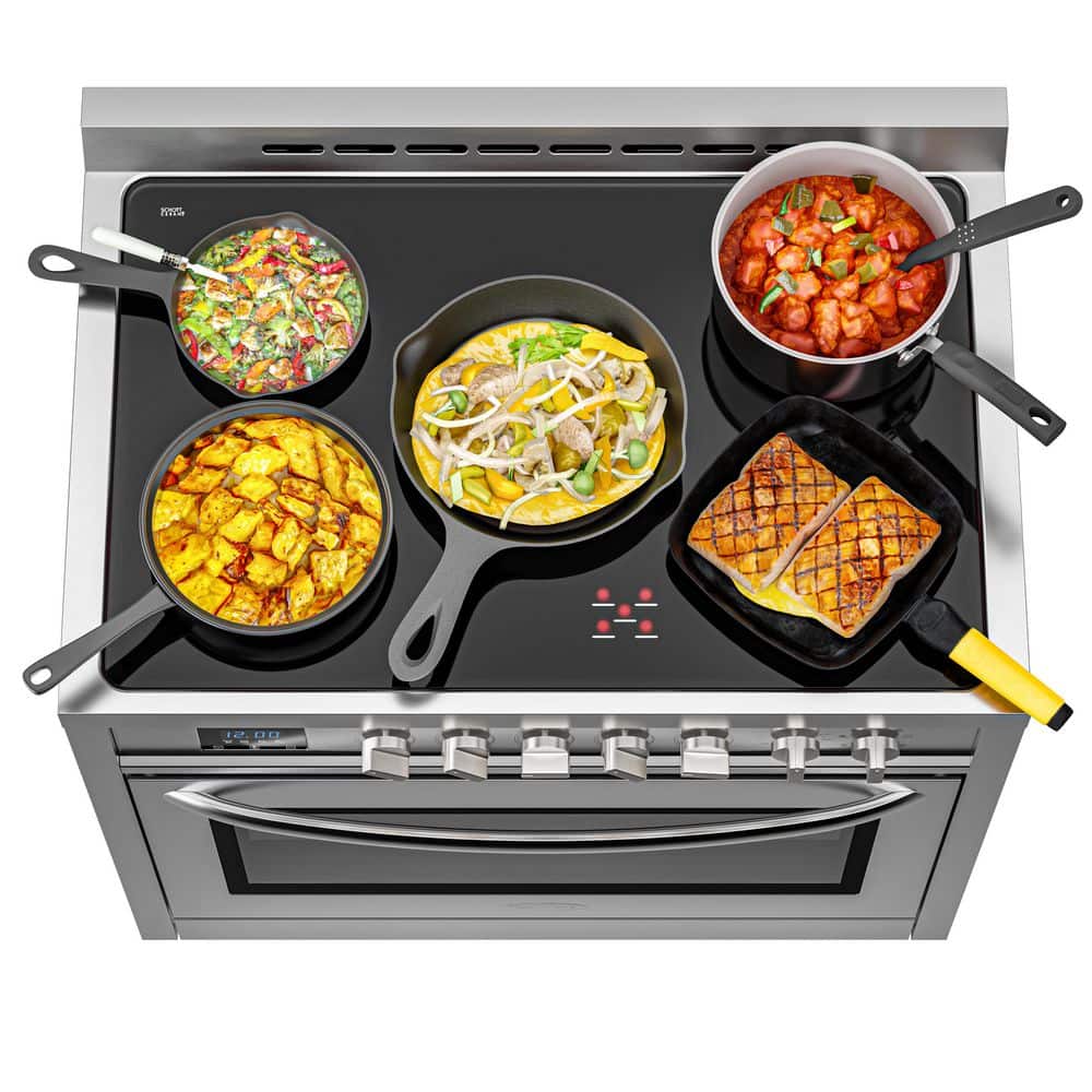 36 Inch Stainless Steel Convection Electric Range with Ceramic Cooktop