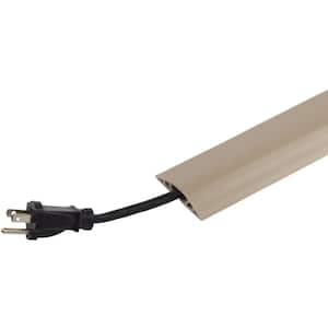 15 ft. PVC Floor Cord Protector in Ivory