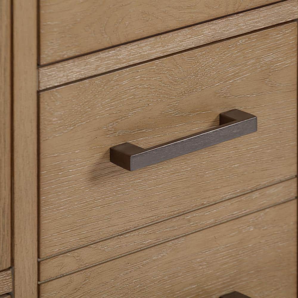Modero 60'' Brushed Oak Double Freestanding Vanity Base