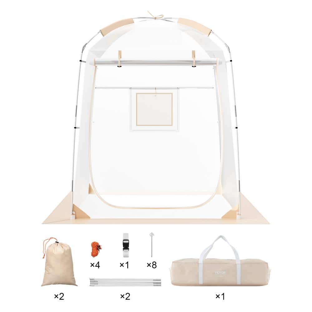 Solo White PVC Camping Bubble Tent with Carry Bag