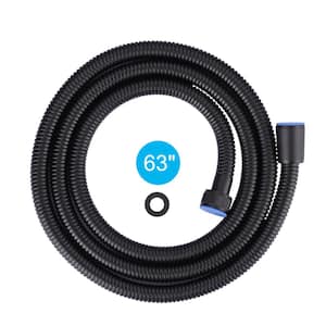 63 in. Stainless Steel Shower Hose in Black