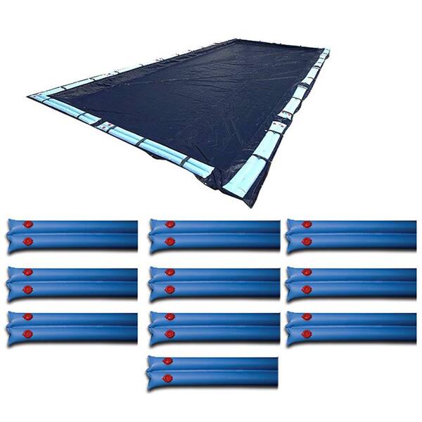 SWIMLINE 25 ft. x 45 ft. Rectangular In-Ground Pool Winter Cover with Double Water Tubes (10-Pack)