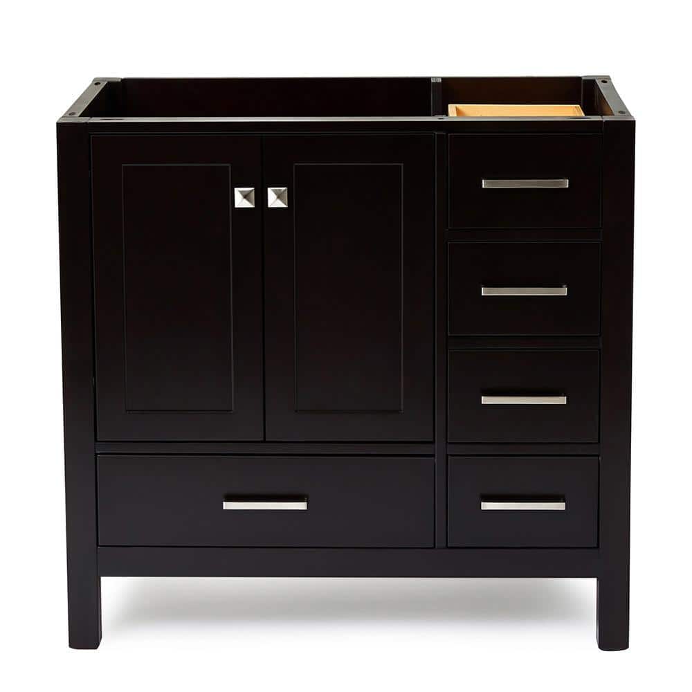Cambridge 36" Espresso Solid Wood Freestanding Vanity Cabinet