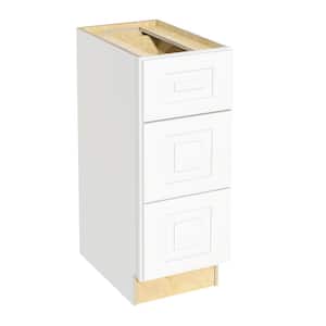 Grayson Pacific White Painted Plywood Shaker Assembled Drawer Base Kitchen Cabinet Sft Cls 12 in W x 21 in D x 34.5 in H