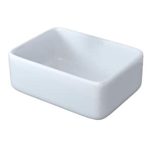 Amuering 19 in. Topmount Bathroom Sink Basin in White