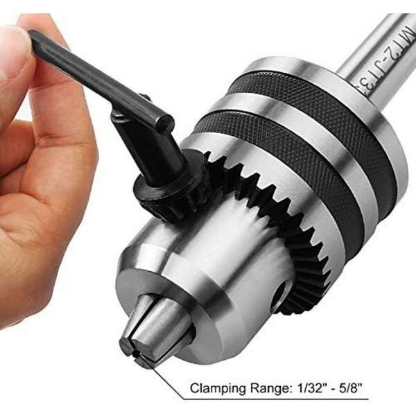1/32-5/8 High-Speed Steel MT2 Drill Chuck with JT33 Morse Taper