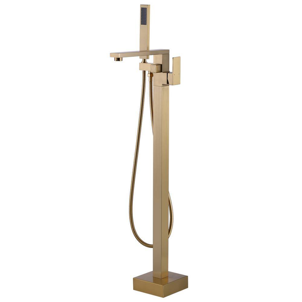 1-Handle Claw Foot Tub Faucet with Hand Shower in Brushed Gold price history on PriceWatchPro