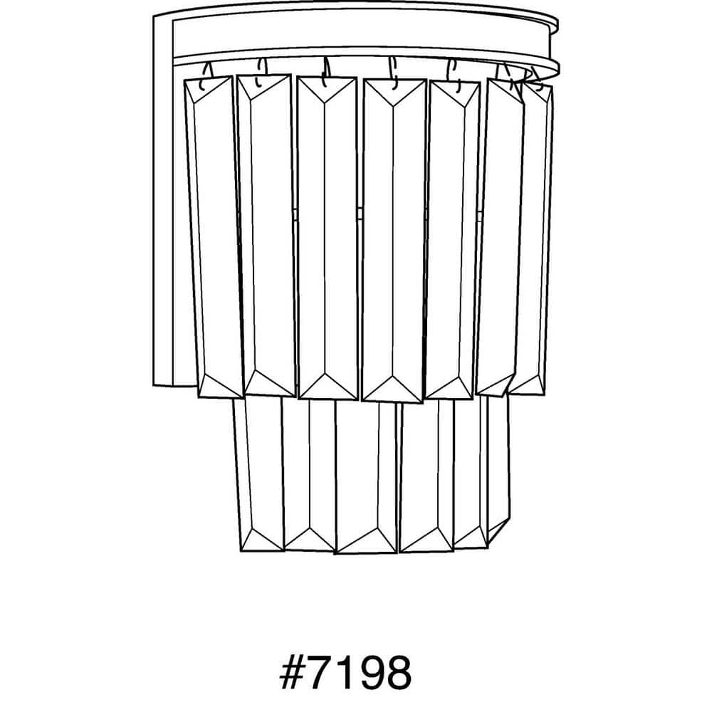 Silver Ridge Prismatic Glass 2-Light Wall Sconce