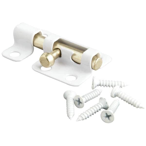 2 in. White Window Bolt
