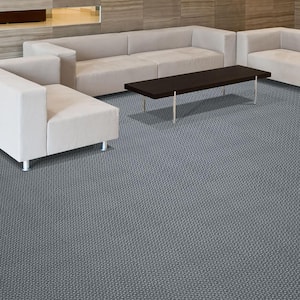 First Impressions Blue Commercial 24 in. x 24 Peel and Stick Carpet Tile (15 Tiles/Case) 60 sq. ft.