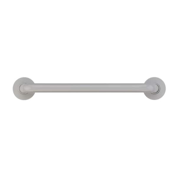48 in. Contractor Antimicrobial Vinyl Coated Grab Bar in Light Gray
