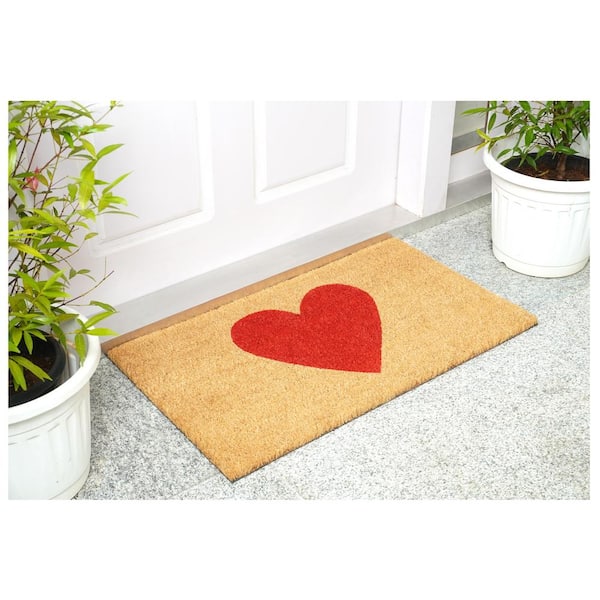 Red Heart Doormat, 24" x 48"
