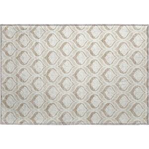 Mayfield Premium Machine Washable Abstract AMF2379 Beige 2 ft. x 3 ft. Accent Rug