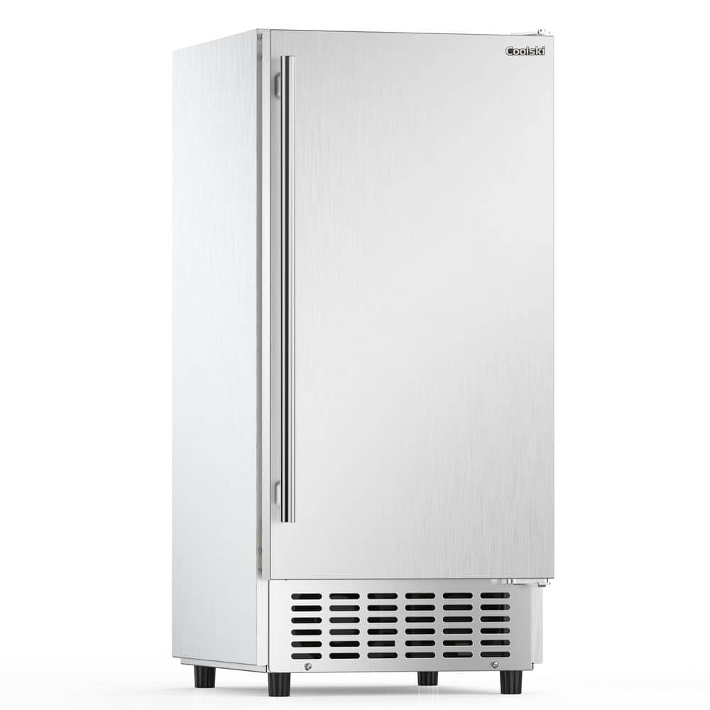 15 in. 100 lb. Commercial Under Counter Ice Maker Machine in Stainless Steel, Built-In Freestanding Ice Machine