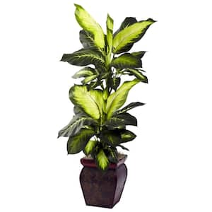 3 .75 ft. Green Artificial Dieffenbachia with Decorative Planter