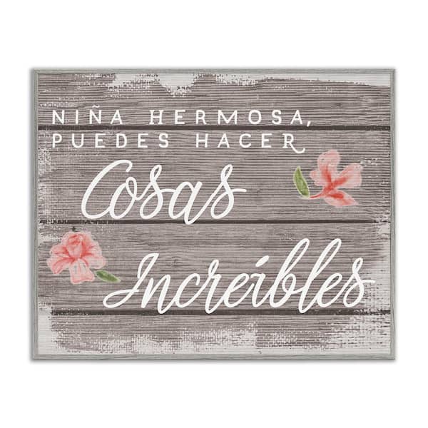 Stupell Industries Little Girl Amazing Things by Lil' Rue Gray Framed Typography Giclee Art Print 24 in. x 30 in.