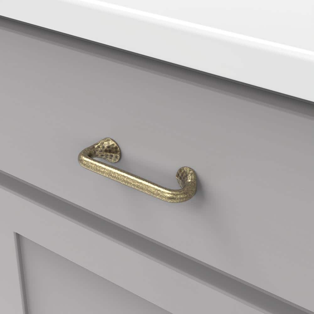 Windover Antique Black Rustic Bar Cabinet Handles, 3"