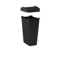 12.2G Swing Top Trash Can, Black