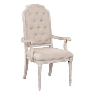 Wynsor Fabric & Antique Champagne Fabric Arm Chair Set of