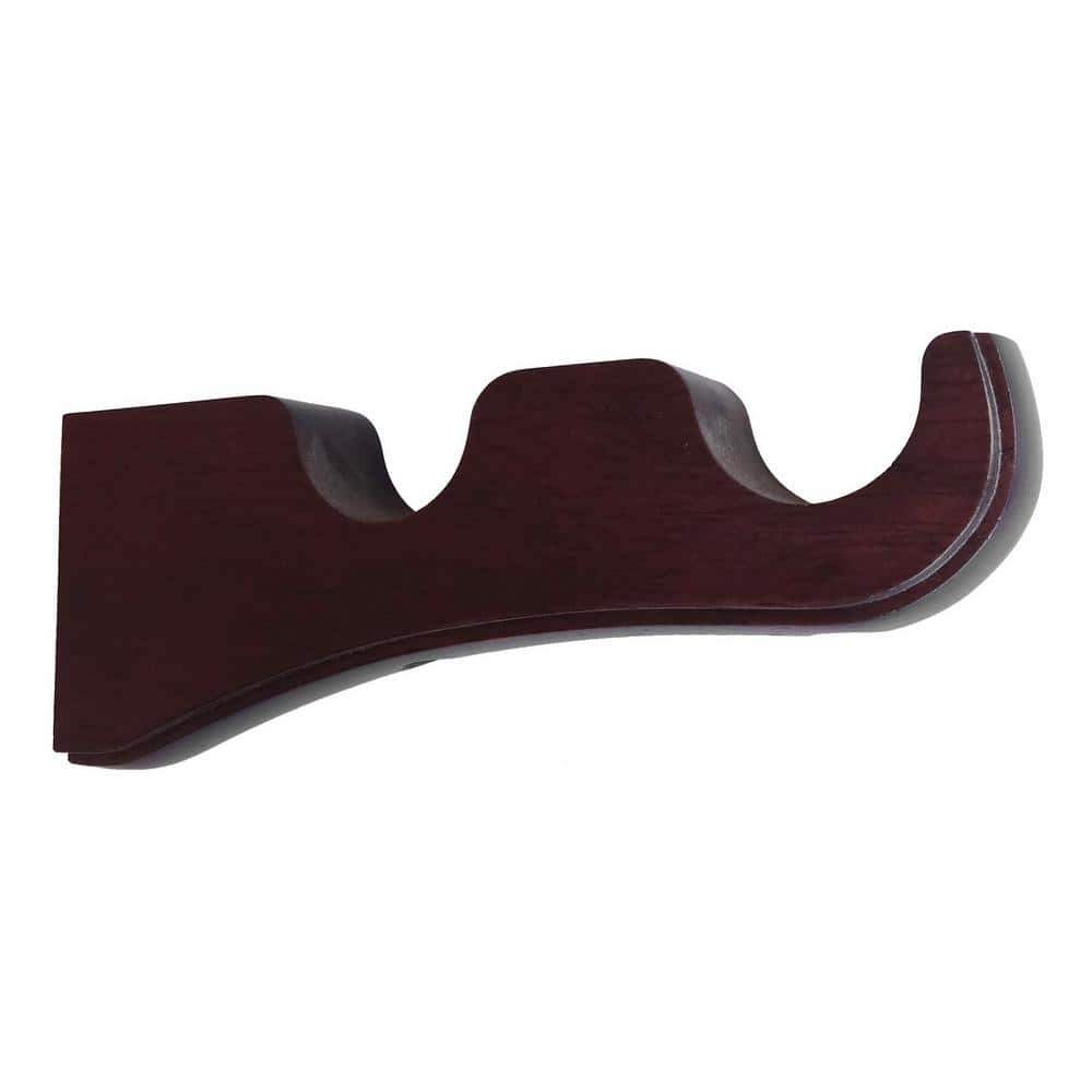 Mix And Match Antique Mahogany Wood Double 7 in. Projection Curtain Rod Bracket (Set of 2) price history on PriceWatchPro