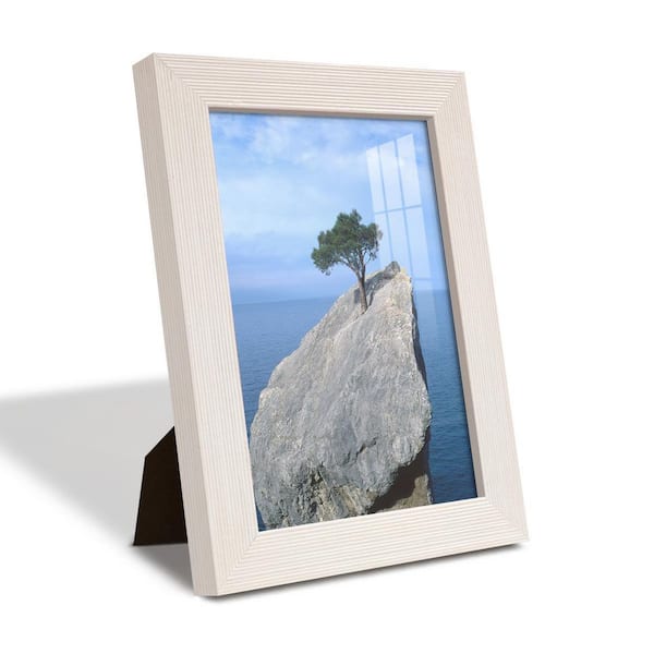 Wexford Home Grooved 5 in. x 7 in. White Picture Frame