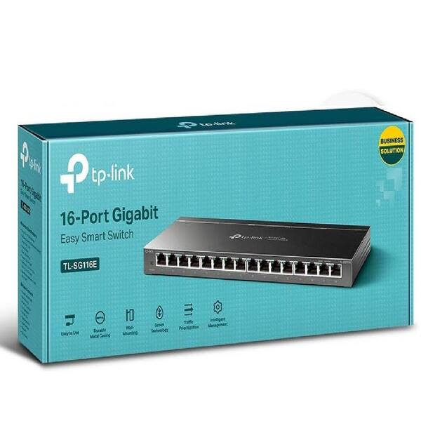 TP-Link 8 Port Gigabit Switch | Easy Smart Managed | Plug & Play |  Desktop/Wall-Mount | Sturdy Metal w/Shielded Ports | Support QoS, Vlan,  IGMP and