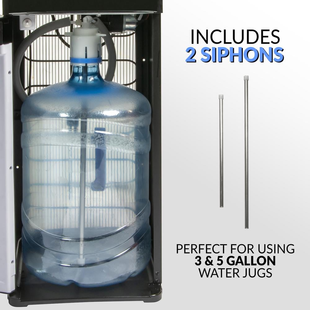 Black and Stainless Steel Bottom Load Water Dispenser