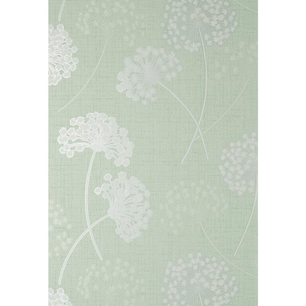 Fine Decor Grace Green Floral Wallpaper Sample