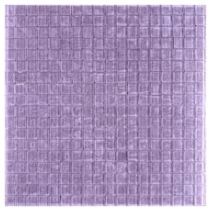Skosh Glossy Floral Purple Red 11.6 in. x 11.6 in. Glass Mosaic Wall and Floor Tile (18.69 sq. ft./case) (20-pack)