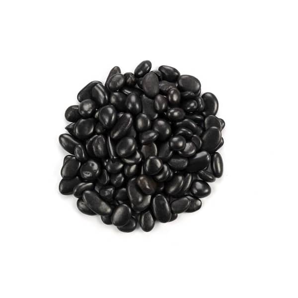 MSI Polished Black 0.5 cu. ft . per Bag (0.25 in. to 0.5 in.) Bagged Landscape Pebbles (1 Bag/0.5 cu. ft.)