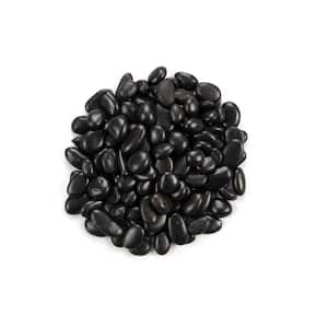 Black Polished Pebbles 0.5 cu. ft . per Bag (0.25 in. to 0.5 in.) Bagged Landscape Rock (55 bags/Covers 22.5 cu. ft.)