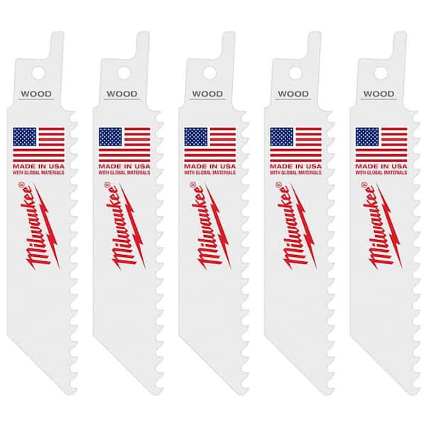 Milwaukee 4 in. 5 TPI Wood Cutting HACKZALL Reciprocating Saw