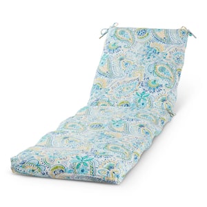 23 in. x 73 in. Outdoor Chaise Lounge Cushion in Baltic